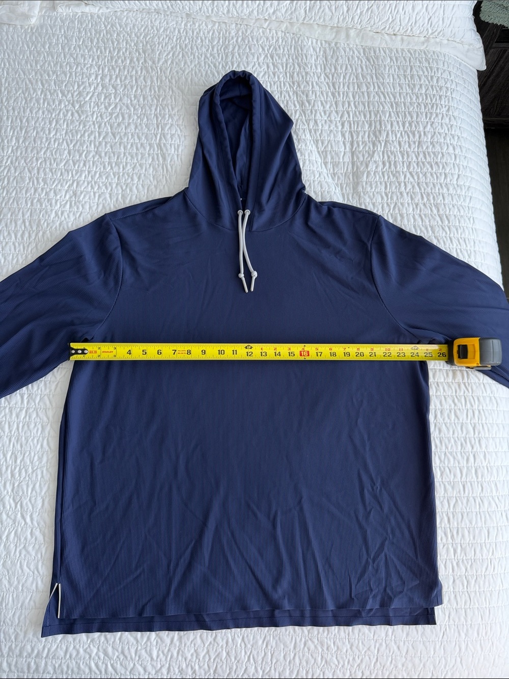 Johnnie-O Hoppin Performance Hoodie XL Navy Ribbed Stretch Pullover Lightweight
